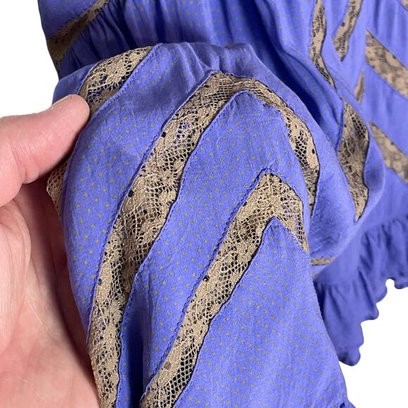 FREE PEOPLE INTIMATELY Women’s Purple and Gray Lace Tunic Tank XS - Picture 6 of 7